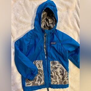 Patagonia Kids Camo-Accent Blue Puffer Jacket
